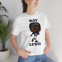 Ray Lewis Baltimore Ravens, Soft Cotton Bella and Canvas Short Sleeve Tee shirt