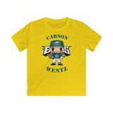 Carson Wentz Philadelphia Eagles Green Jersey, Kids Gildan Softstyle Tee Shirt