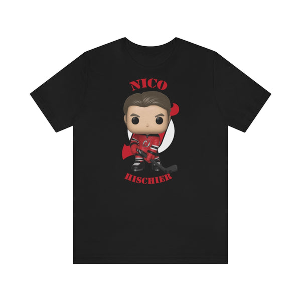 Nico Hischier New Jersey Devils, Soft Cotton Bella and Canvas Short Sleeve Tee shirt