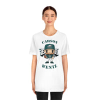 Carson Wentz Philadelphia Eagles (Green Jersey), Soft Cotton Bella and Canvas Short Sleeve Tee shirt