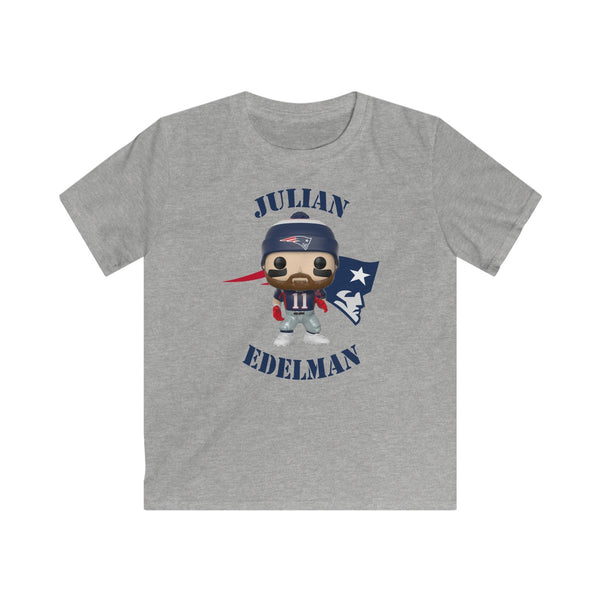 Julian Edelman New England Patriots, Kids Gildan Softstyle Tee Shirt