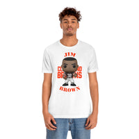 Jim Brown Cleveland Browns, Soft Cotton Bella and Canvas Short Sleeve Tee shirt