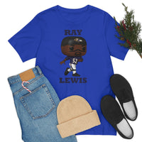 Ray Lewis Baltimore Ravens, Soft Cotton Bella and Canvas Short Sleeve Tee shirt