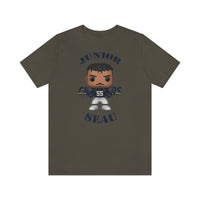 Junior Seau L.A Chargers, Soft Cotton Bella and Canvas Short Sleeve Tee shirt