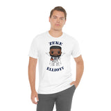 Zeke Elliott Dallas Cowboys (Throwback), Soft Cotton Bella and Canvas Short Sleeve Tee shirt