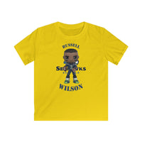 Russell Wilson Seattle Seahawks (Large), Kids Gildan Softstyle Tee Shirt