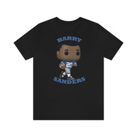 Barry Sanders Detroit Lions, Soft Cotton Bella and Canvas Short Sleeve Tee shirt