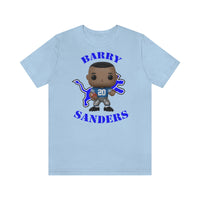Barry Sanders Detroit Lions, Soft Cotton Bella and Canvas Short Sleeve Tee shirt
