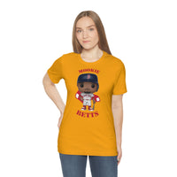Mookie Betts Boston Red Sox, Soft Cotton Bella and Canvas Short Sleeve Tee shirt