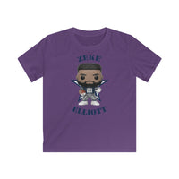Zeke Elliott Dallas Cowboys (Blue), Kids Gildan Softstyle Tee Shirt