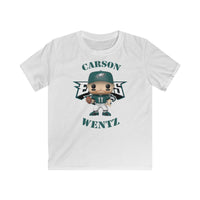 Carson Wentz Philadelphia Eagles Green Jersey, Kids Gildan Softstyle Tee Shirt