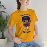 Francisco Lindor Cleveland Indians, Soft Cotton Bella and Canvas Short Sleeve Tee shirt