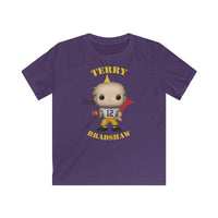 Terry Bradshaw Pittsburgh Steelers (White), Kids Gildan Softstyle Tee Shirt