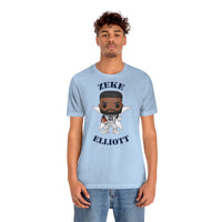 Zeke Elliott Dallas Cowboys (Throwback), Soft Cotton Bella and Canvas Short Sleeve Tee shirt