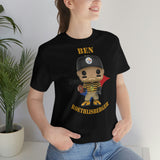 Ben Roethlisberger Pittsburgh Steelers Throwback, Soft Cotton Bella and Canvas Short Sleeve Tee shirt