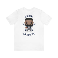 Zeke Elliott Dallas Cowboys (Blue), Soft Cotton Bella and Canvas Short Sleeve Tee shirt