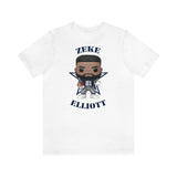 Zeke Elliott Dallas Cowboys (Blue), Soft Cotton Bella and Canvas Short Sleeve Tee shirt