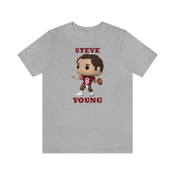 Steve Young San Francisco 49ers, Soft Cotton Bella and Canvas Short Sleeve Tee shirt