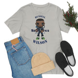 Russell Wilson Seattle Seahawks (Large), Soft Cotton Bella and Canvas Short Sleeve Tee shirt