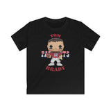 Tom Brady New England Patriots (Throwback), Kids Gildan Softstyle Tee Shirt