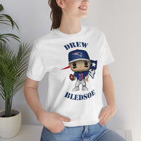 Drew Bledsoe New England Patriots, Soft Cotton Bella and Canvas Short Sleeve Tee shirt