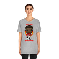 Marcus Rashford Manchester United, Soft Cotton Bella and Canvas Short Sleeve Tee shirt