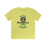 Russell Wilson Seattle Seahawks (Green), Kids Gildan Softstyle Tee Shirt