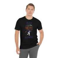 Ray Lewis Baltimore Ravens, Soft Cotton Bella and Canvas Short Sleeve Tee shirt