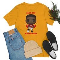 Marcus Rashford Manchester United, Soft Cotton Bella and Canvas Short Sleeve Tee shirt