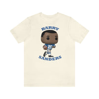 Barry Sanders Detroit Lions, Soft Cotton Bella and Canvas Short Sleeve Tee shirt