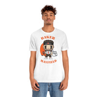 Baker Mayfield Cleveland Browns, Soft Cotton Bella and Canvas Short Sleeve Tee shirt