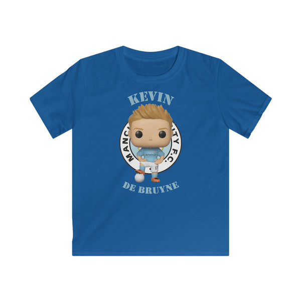Kevin De Bruyne Manchester City, Kids Gildan Softstyle Tee Shirt