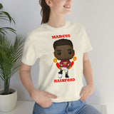 Marcus Rashford Manchester United, Soft Cotton Bella and Canvas Short Sleeve Tee shirt
