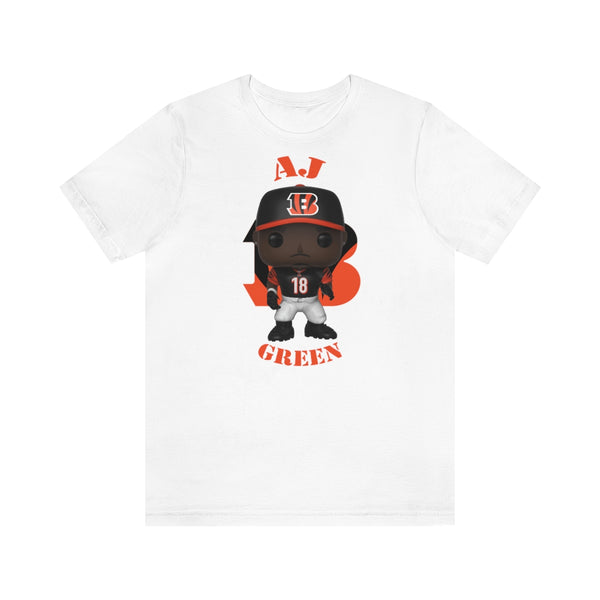 A.J Green Cincinnati Bengals, Soft Cotton Bella and Canvas Short Sleeve Tee shirt