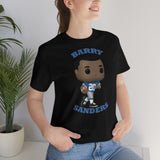 Barry Sanders Detroit Lions, Soft Cotton Bella and Canvas Short Sleeve Tee shirt