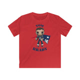 Tom Brady New England Patriots (Large), Kids Gildan Softstyle Tee Shirt