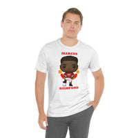 Marcus Rashford Manchester United, Soft Cotton Bella and Canvas Short Sleeve Tee shirt