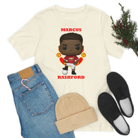 Marcus Rashford Manchester United, Soft Cotton Bella and Canvas Short Sleeve Tee shirt