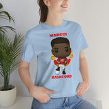Marcus Rashford Manchester United, Soft Cotton Bella and Canvas Short Sleeve Tee shirt