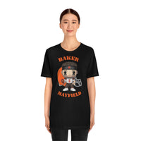 Baker Mayfield Cleveland Browns, Soft Cotton Bella and Canvas Short Sleeve Tee shirt