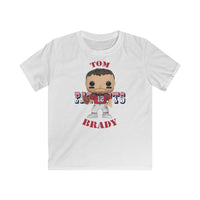 Tom Brady New England Patriots (Throwback), Kids Gildan Softstyle Tee Shirt