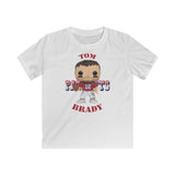 Tom Brady New England Patriots (Throwback), Kids Gildan Softstyle Tee Shirt