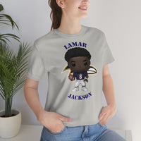 Lemar Jackson Baltimore Ravens, Soft Cotton Bella and Canvas Short Sleeve Tee shirt