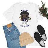 Lemar Jackson Baltimore Ravens, Soft Cotton Bella and Canvas Short Sleeve Tee shirt