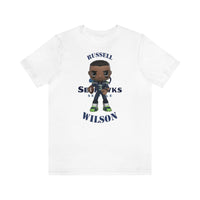 Russell Wilson Seattle Seahawks (Large), Soft Cotton Bella and Canvas Short Sleeve Tee shirt
