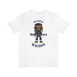 Russell Wilson Seattle Seahawks (Large), Soft Cotton Bella and Canvas Short Sleeve Tee shirt