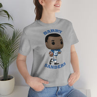Barry Sanders Detroit Lions, Soft Cotton Bella and Canvas Short Sleeve Tee shirt