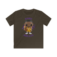 Kobe Bryant L.A Lakers (Yellow), Kids Gildan Softstyle Tee Shirt