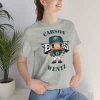 Carson Wentz Philadelphia Eagles (Green Jersey), Soft Cotton Bella and Canvas Short Sleeve Tee shirt