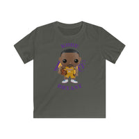 Kobe Bryant L.A Lakers (Yellow), Kids Gildan Softstyle Tee Shirt